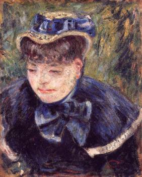 Armand Guillaumin : Young Woman with a Blue Cape and Scarf